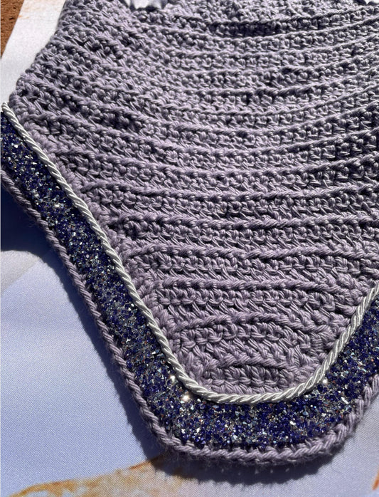 Lavender grey horse bonnet
