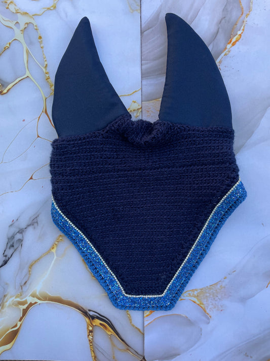 Blue navy ocean horse bonnet