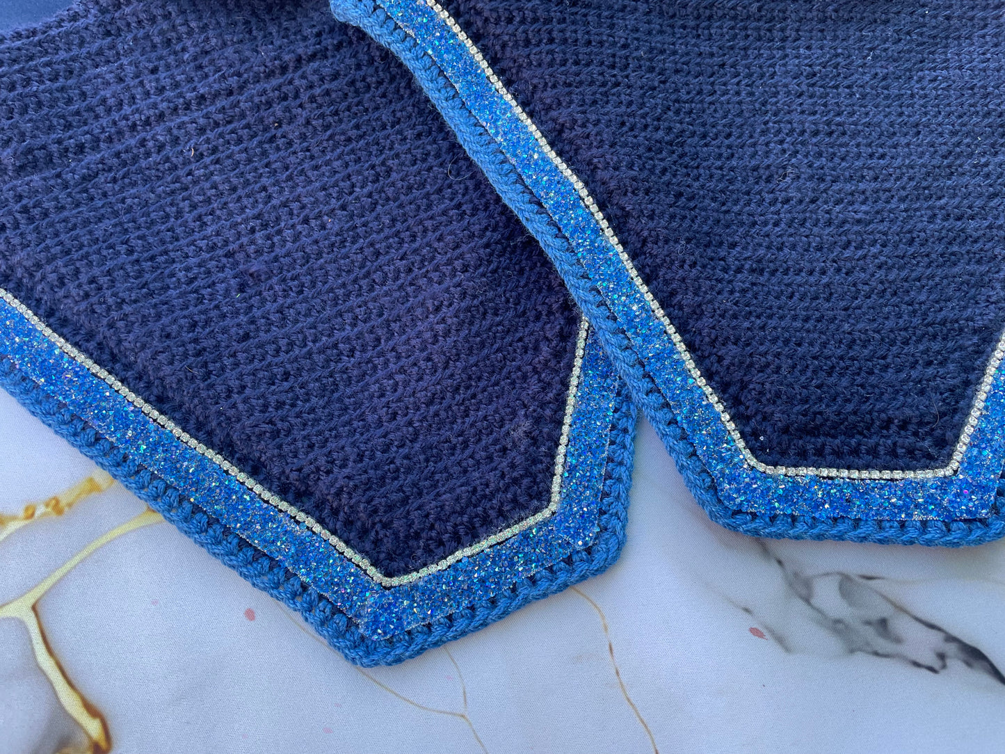 Blue navy ocean horse bonnet